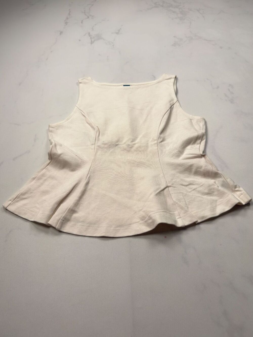 Old Navy Sleeveless Tank Top Cream 2000s Minimalist Feminine - Womens M
